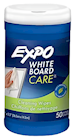 WHITEBOARD WIPES, EXPO, DRY ERASE, CARE, 5.5" X 10", WHITE, 50/CT THUMBNAIL